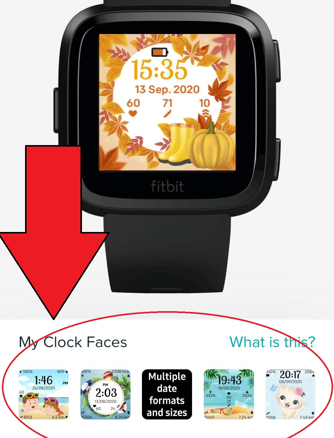 View installed clockfaces on your Fitbit device