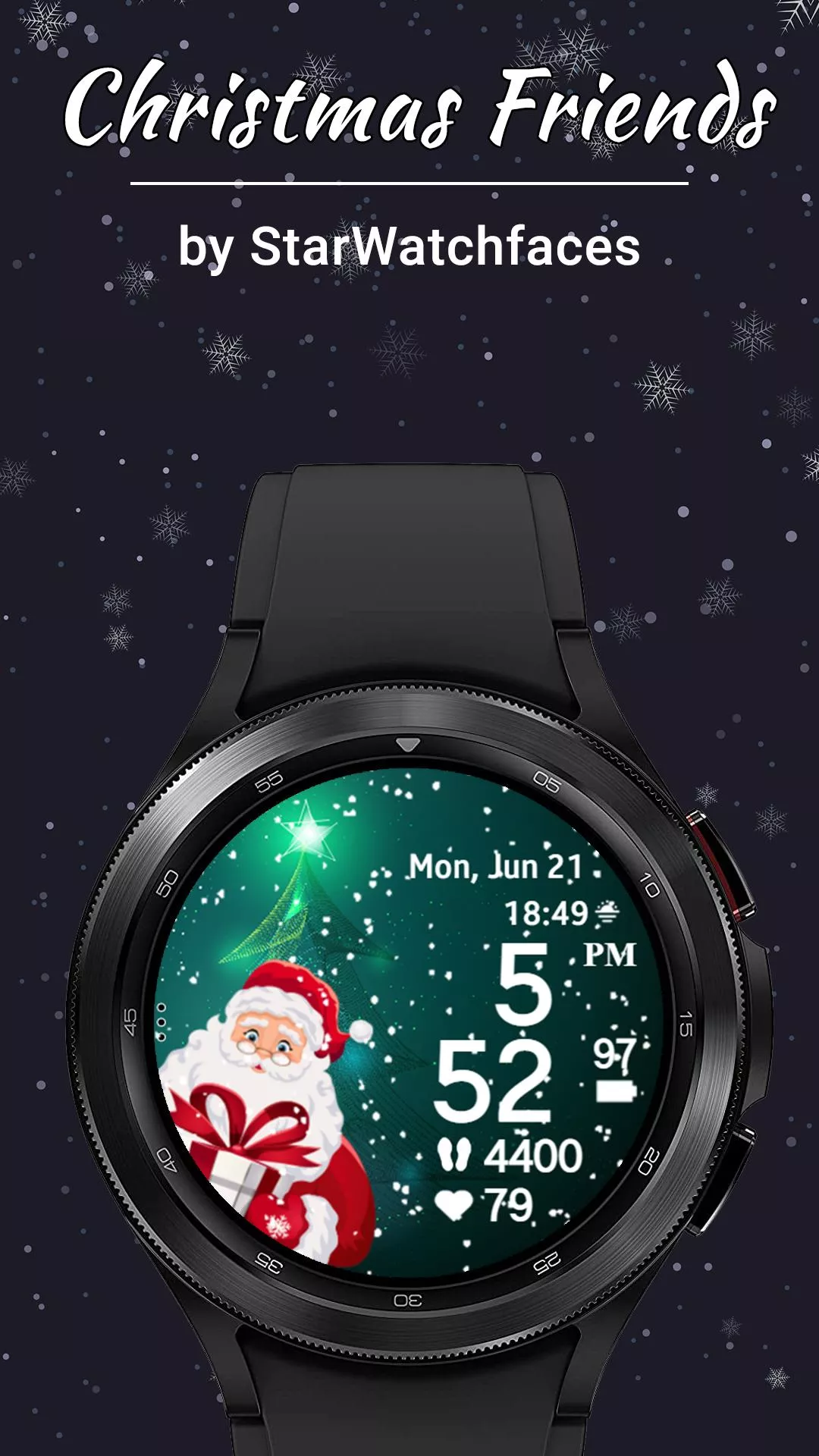 Christmas Friends WearOS watchface by StarWatchfaces